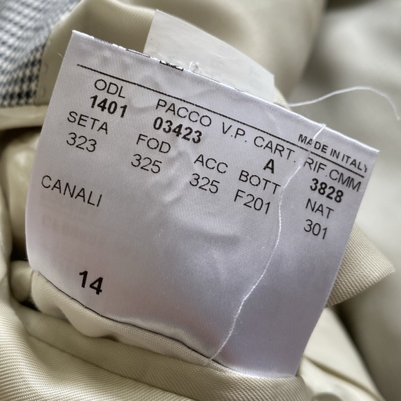 Canali Houndstooth Silk & Wool Two Button Blazer - Sports Coat. Made in Italy - Picture 12 of 16